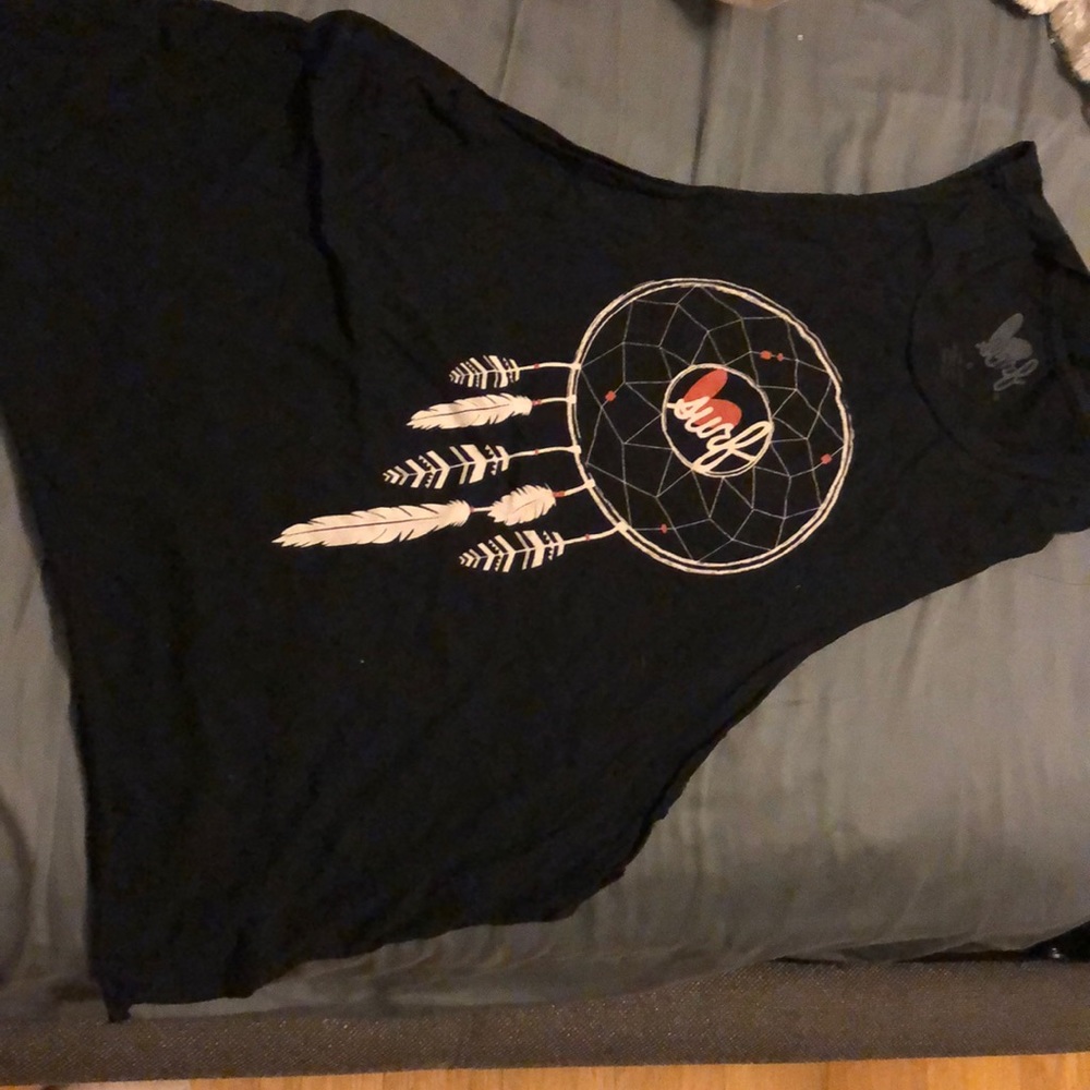 Black love surf muscle tank size S